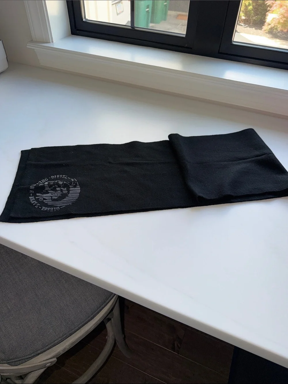Vintage Diesel Black Scarf